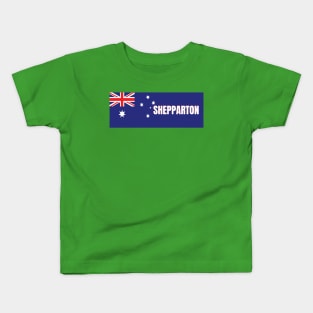 Shepparton City in Australian Flag Kids T-Shirt